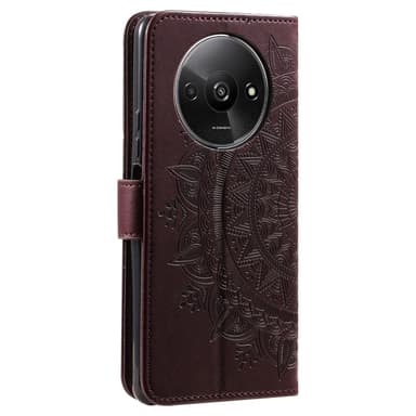 SKALO Xiaomi Redmi A3 Mandala Plånboksfodral - Brun