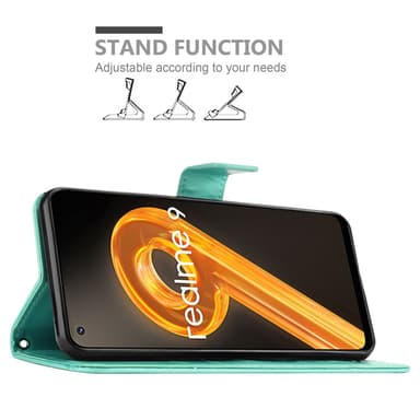 Realme 9 4G / 9 PRO+ Plånboksfodral Skal (Turkos)