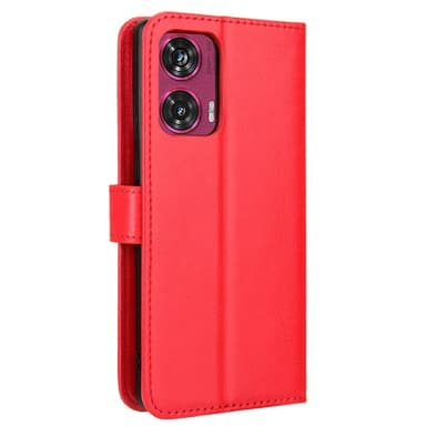 SKALO Motorola Edge 50 Fusion PU-Läder Plånboksfodral - Röd
