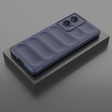 SKALO Motorola Edge 50 Fusion Rugged Bumpers TPU-Skal - Mörkblå