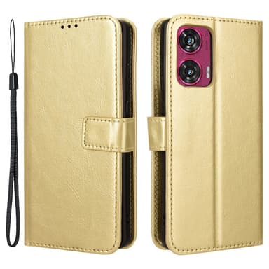 SKALO Motorola Edge 50 Fusion PU-Läder Plånboksfodral - Guld