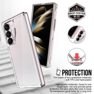 SKALO Samsung Z Fold6 TPU Clear Hybrid Skal - Transparent