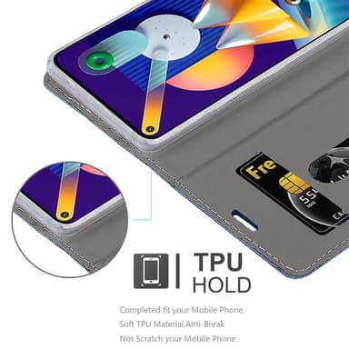 Samsung Galaxy A11 / M11 Plånboksfodral Skal (Blå)
