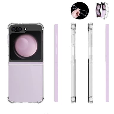 SKALO Samsung Z Flip6 TPU Clear Hybrid Skal - Transparent