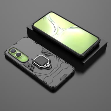 SKALO OnePlus Nord CE4 Lite 5G Armor Hybrid Metallring skal - Svart