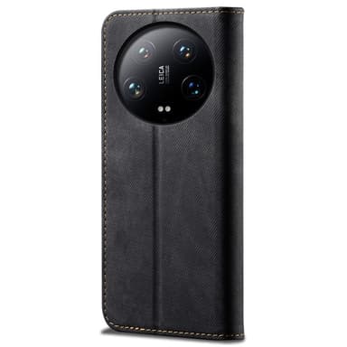 SKALO Xiaomi 14 Ultra 5G Jeans Plånboksfodral - Svart