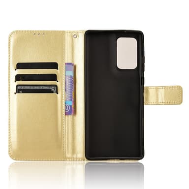 SKALO Motorola Edge 50 Fusion PU-Läder Plånboksfodral - Guld