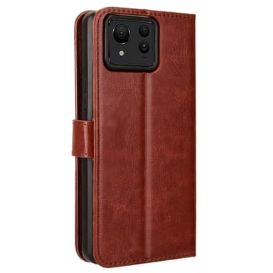 SKALO Asus Zenfone 11 Ultra 5G Crazy Horse Plånbok PU Läder - Brun