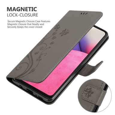 Samsung Galaxy A33 5G Plånboksfodral Skal (Grå)