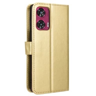SKALO Motorola Edge 50 Fusion PU-Läder Plånboksfodral - Guld