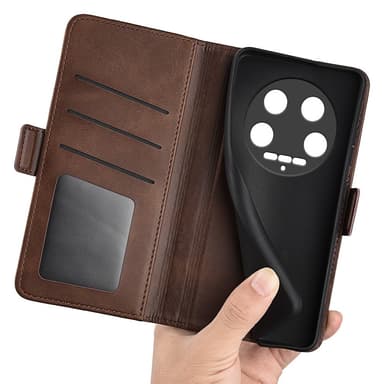 SKALO Xiaomi 14 Ultra 5G Premium Plånboksfodral - Brun