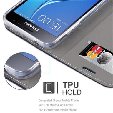 Samsung Galaxy J3 2016 Plånboksfodral Skal (Blå)