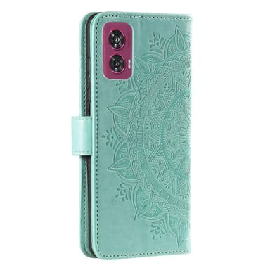 SKALO Motorola Edge 50 Fusion Mandala Plånboksfodral - Turkos