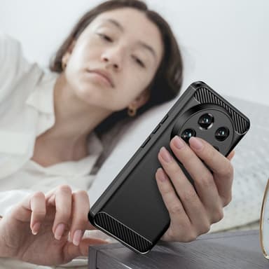 SKALO Xiaomi 14 Ultra 5G Armor Carbon Stöttåligt TPU-skal - Svart