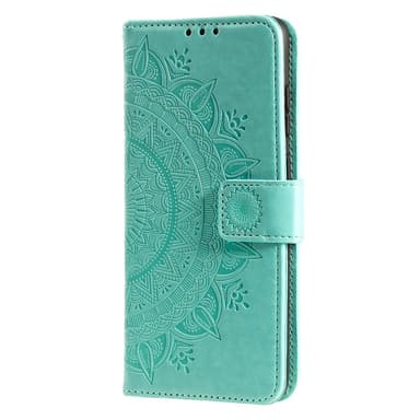 SKALO Motorola Edge 50 Fusion Mandala Plånboksfodral - Turkos