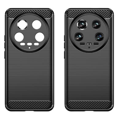 SKALO Xiaomi 14 Ultra 5G Armor Carbon Stöttåligt TPU-skal - Svart