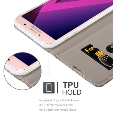 Samsung Galaxy A7 2017 Plånboksfodral Skal (Grå)