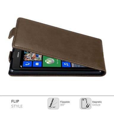 Nokia Lumia 625 Flipfodral Skal (Brun)
