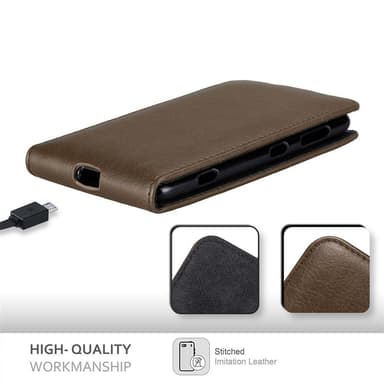 Nokia Lumia 625 Flipfodral Skal (Brun)