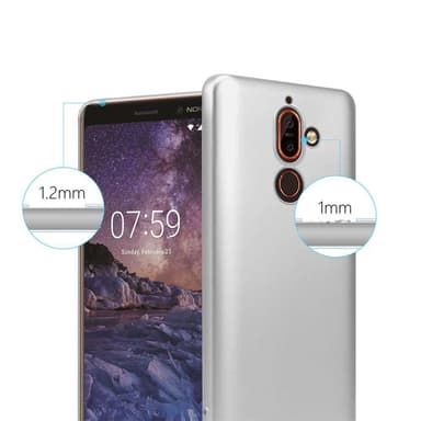 Skal Nokia 7 PLUS Fodral Case (Silver)