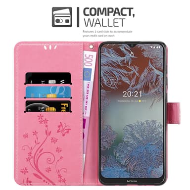 Nokia G10 / G20 Plånboksfodral Skal (Rosa)
