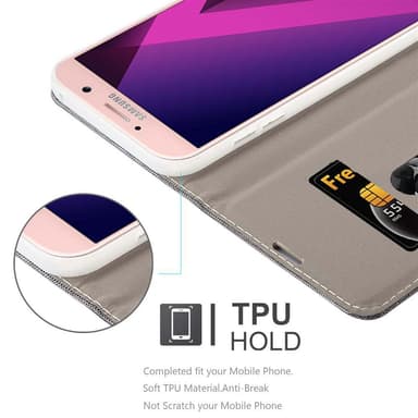Samsung Galaxy A7 2017 Plånboksfodral Skal (Grå)