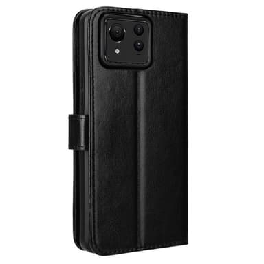 SKALO Asus Zenfone 11 Ultra 5G Crazy Horse Plånbok PU Läder - Svart