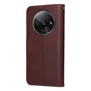 SKALO Xiaomi Redmi A3 PU-Läder Plånboksfodral - Brun