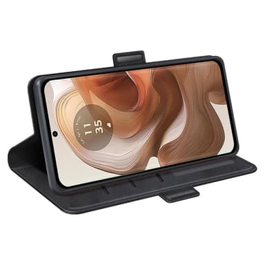 SKALO Motorola Edge 50 Ultra Premium Cut Plånboksfodral - Svart