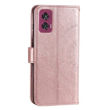 SKALO Motorola Edge 50 Fusion Mandala Plånboksfodral - Roséguld