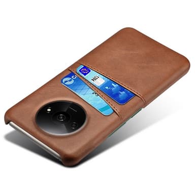 SKALO Xiaomi Redmi A3 PU Läder Skal med Korthållare/Plånbok - Brun