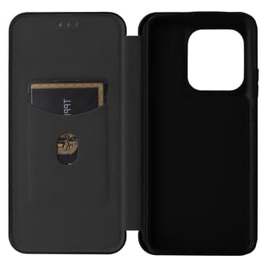 SKALO Motorola Edge 50 Ultra Carbon Fiber Plånboksfodral - Svart