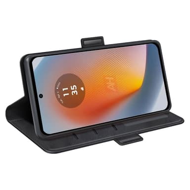 SKALO Motorola Edge 50 Fusion Premium Cut Plånboksfodral - Svart