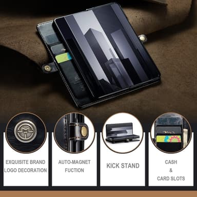 CaseMe Samsung Z Fold6 Plånboksfodral - Svart