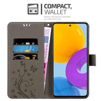 Samsung Galaxy M52 5G Plånboksfodral Skal (Grå)
