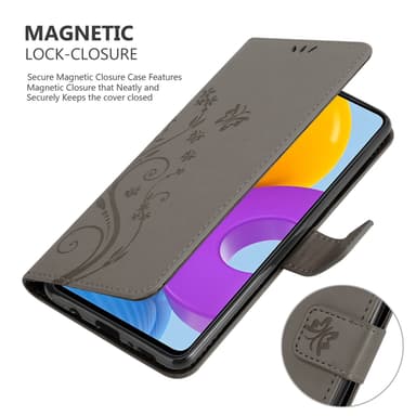Samsung Galaxy M52 5G Plånboksfodral Skal (Grå)