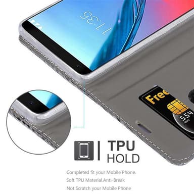 ZTE Blade V9 Plånboksfodral Skal (Grå)
