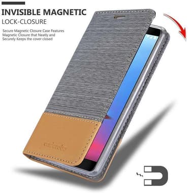 ZTE Blade V9 Plånboksfodral Skal (Grå)