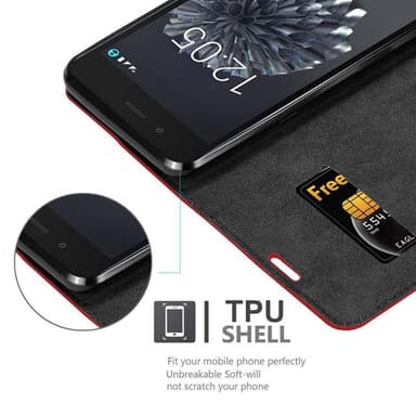 BQ Aquaris X5 PLUS Skal Fodral Case (Röd)