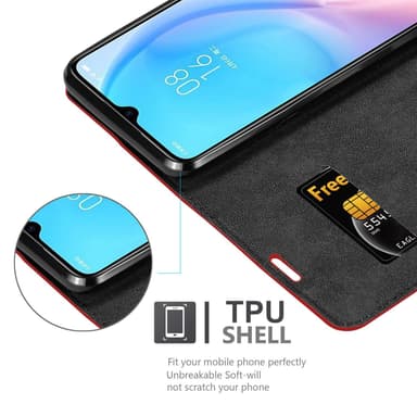 Xiaomi Mi 9 LITE Skal Fodral Case (Röd)