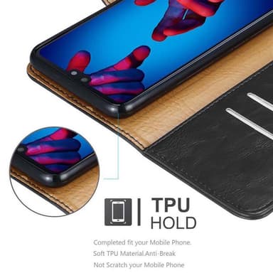 Huawei P20 Plånboksfodral Skal (Svart)