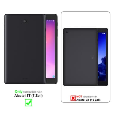 Alcatel 3T (7 tum) Skal Fodral Case (Brun)