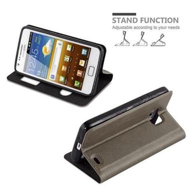 Samsung Galaxy S2 / S2 PLUS Plånboksfodral Skal (Brun)