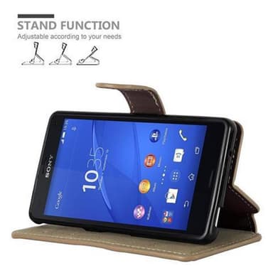 Sony Xperia Z3 COMPACT Plånboksfodral Skal (Brun)