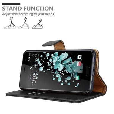 HTC U PLAY Plånboksfodral Skal (Svart)