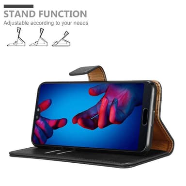 Huawei P20 Plånboksfodral Skal (Svart)