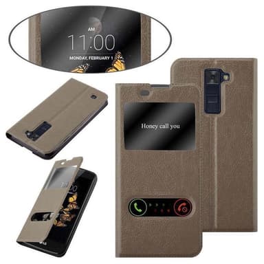 LG K8 2016 Plånboksfodral Skal (Brun)
