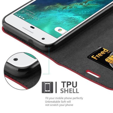Google PIXEL Skal Fodral Case (Röd)