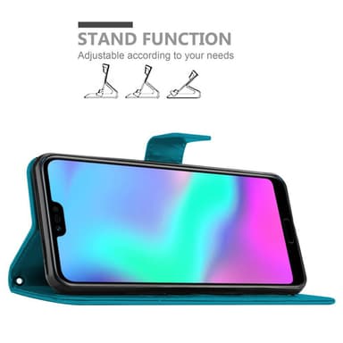 Honor 10 Plånboksfodral Skal (Blå)