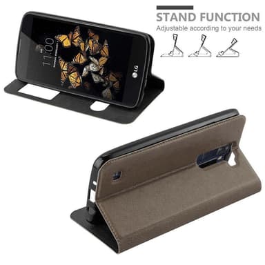 LG K8 2016 Plånboksfodral Skal (Brun)